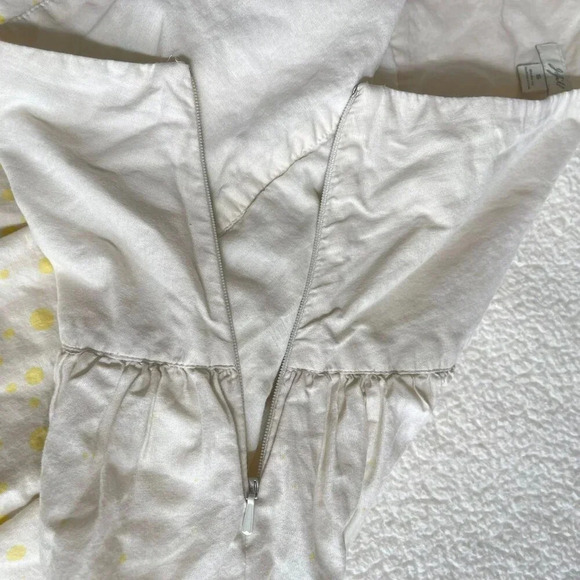 J.Jill Romantic Midi Skirt 6 Yellow Print Skirt Pleated Bohemian Cottagecore - Picture 4 of 9